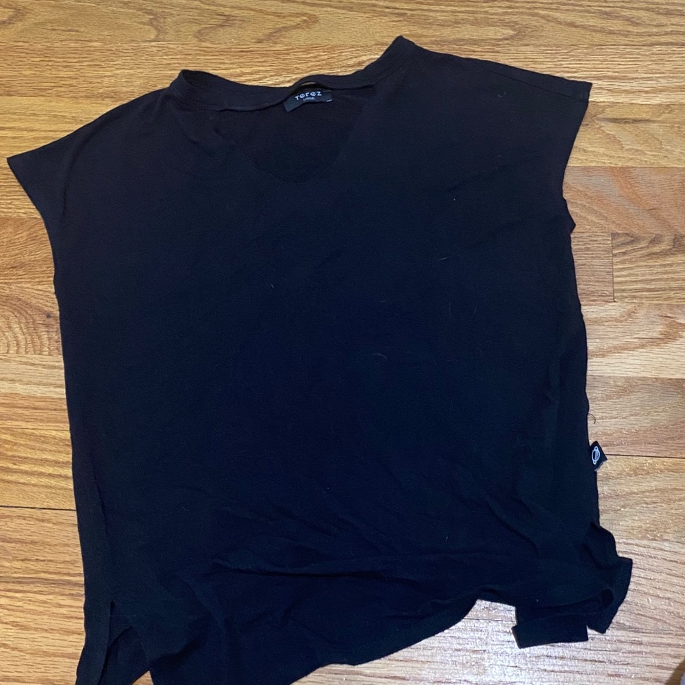 Black cutout tee shirt